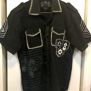 Men’s Etzo Brand Button Down Shirt Size Large